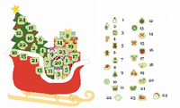 Advent Sleigh Calendar with Icons