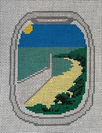 Airplane Window Island View
