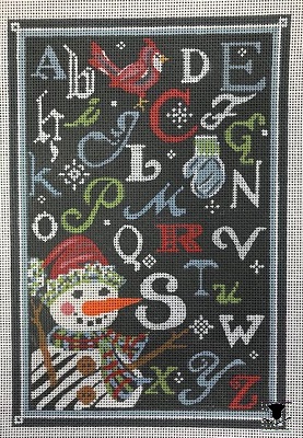 Alphabet Snowman and Cardinal