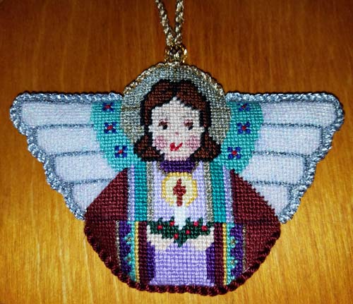 Angel With Candle Ornament