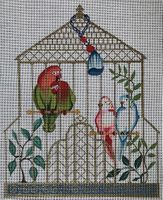Assorted Birds in Birdcage