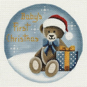 Baby's First Christmas Blue Gift & Teddy