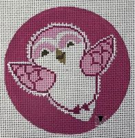 Baby Snow Owl on Pink