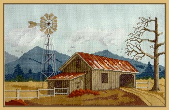Barn and Windmill