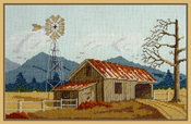 Barn and Windmill