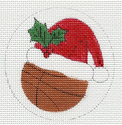 Basketball w/ Santa Hat