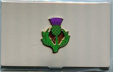 Thistle on Silver Bead and Needle Case