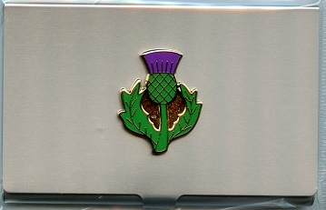 Thistle on Silver Bead and Needle Case