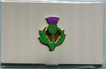Thistle on Silver Bead and Needle Case