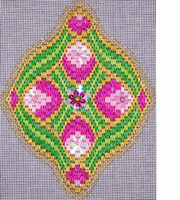 Bejeweled Bargello Ornament #1