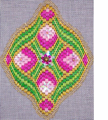 Bejeweled Bargello Ornament #1