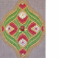 Bejeweled Bargello Ornament #1
