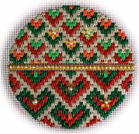 Bejeweled Bargello Ornament #10
