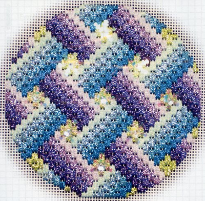Bejeweled Bargello Ornament #13