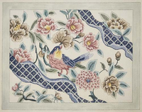 Bird, Flowers, Ribbons