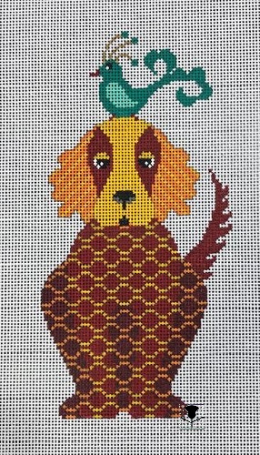 Bird on Red Retriever