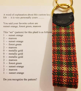 Birthday Plaid Key Fob