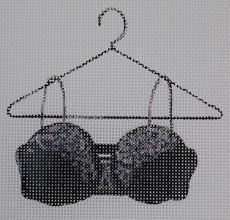 Black and Purple Bra