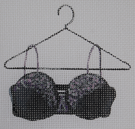 Black and Purple Bra