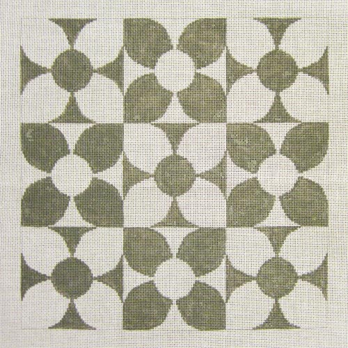 Black and White Flowers 9-Patch