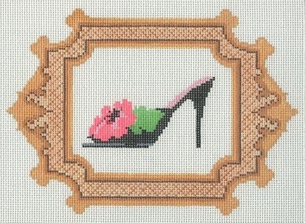 Black Shoe and Flower Framed