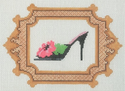 Black Shoe and Flower Framed