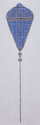 Blue and Copper Hatpin