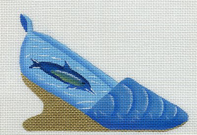 Blue and Gold Dolphin Shoe