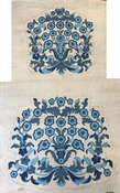 Blue Floral Chair Set