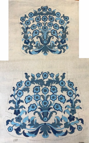Blue Floral Chair Set