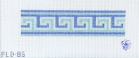 Blue Greek Key Key Fob