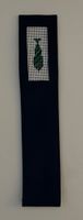 Blue and Green Tie Ultra-Suede Bookmark