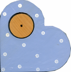 Blue Heart Frame with Patterns