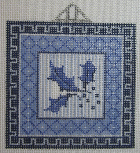 Blue Leaves and Border