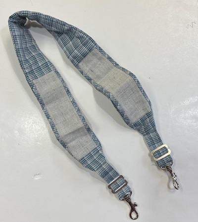 Blue Plaid Strap w/ 26ct Grey