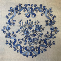 Blue Ribbons and Floral