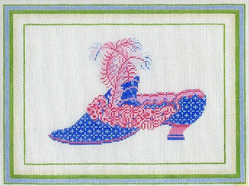 Blue Shoe w/ Feathers