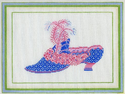 Blue Shoe w/ Feathers