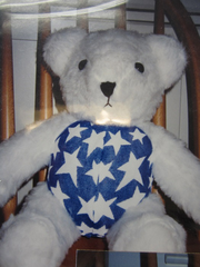 Blue and White Stars Bear