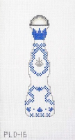 Blue and White Tequila Bottle