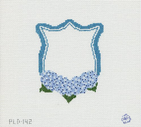 Blueish Crest with Hydrangeas