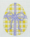 Bow on Yellow Checkered Egg