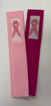 Breast Cancer Ribbon Ultra-Suede Bookmark