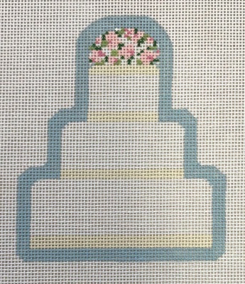Wedding Cake - Blue Border