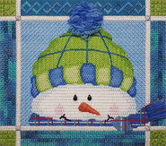 Brrr - Green and Blue Snowman - Click to enlarge Brrr - Green and Blue Snowman