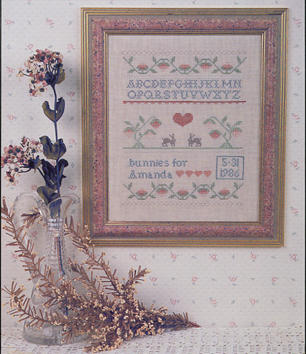 Bunnies for Amanda Birth Sampler