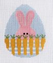 Bunny with Carrot Fence Egg