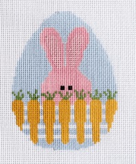 Bunny with Carrot Fence Egg