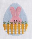 Bunny with Carrot Fence Egg