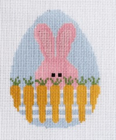 Bunny with Carrot Fence Egg